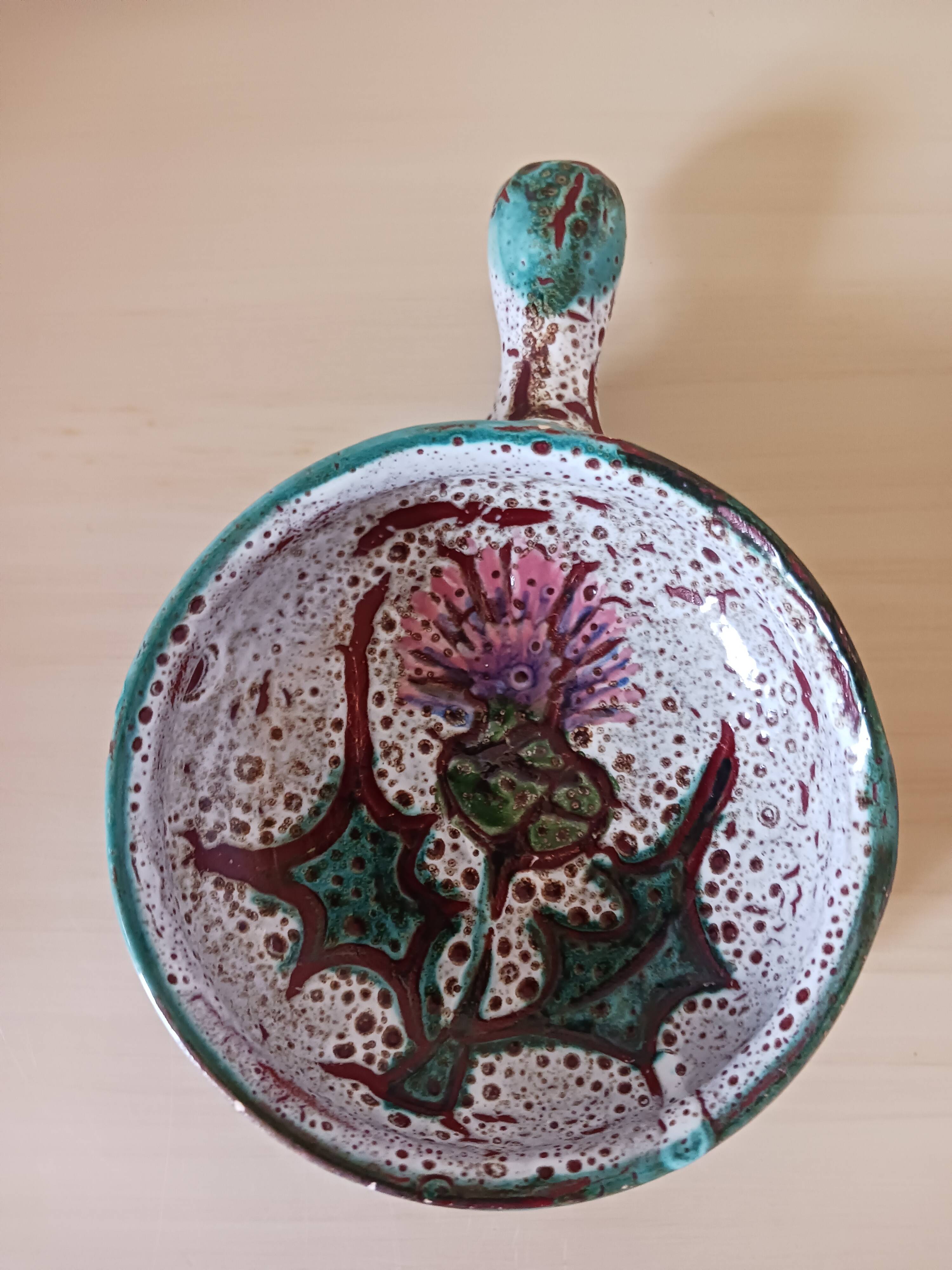 Cassolette ,motif chardon de Vallauris