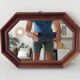 Vintage octagonal mirror from the 1960s.