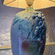 Handmade majolica lamp with fruit design, 1970s