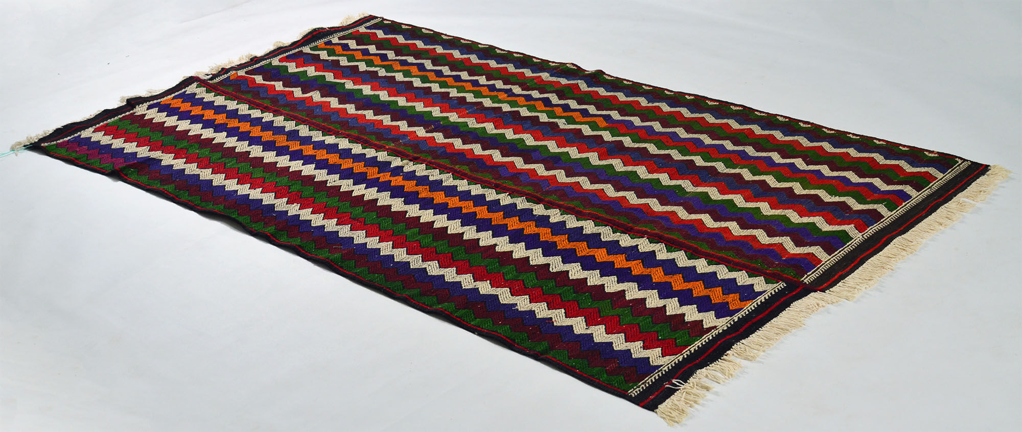 Anatolian handmade kilim rug 226 cm x 132 cm