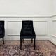 Ensemble de chaises Chesterfield rembourrées noires