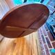 Large old wood glass metal tray