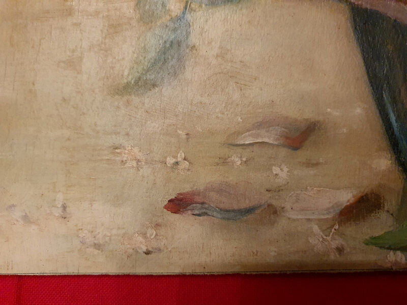 Ancient Painting Bouquet Signed L. BILLY 1941