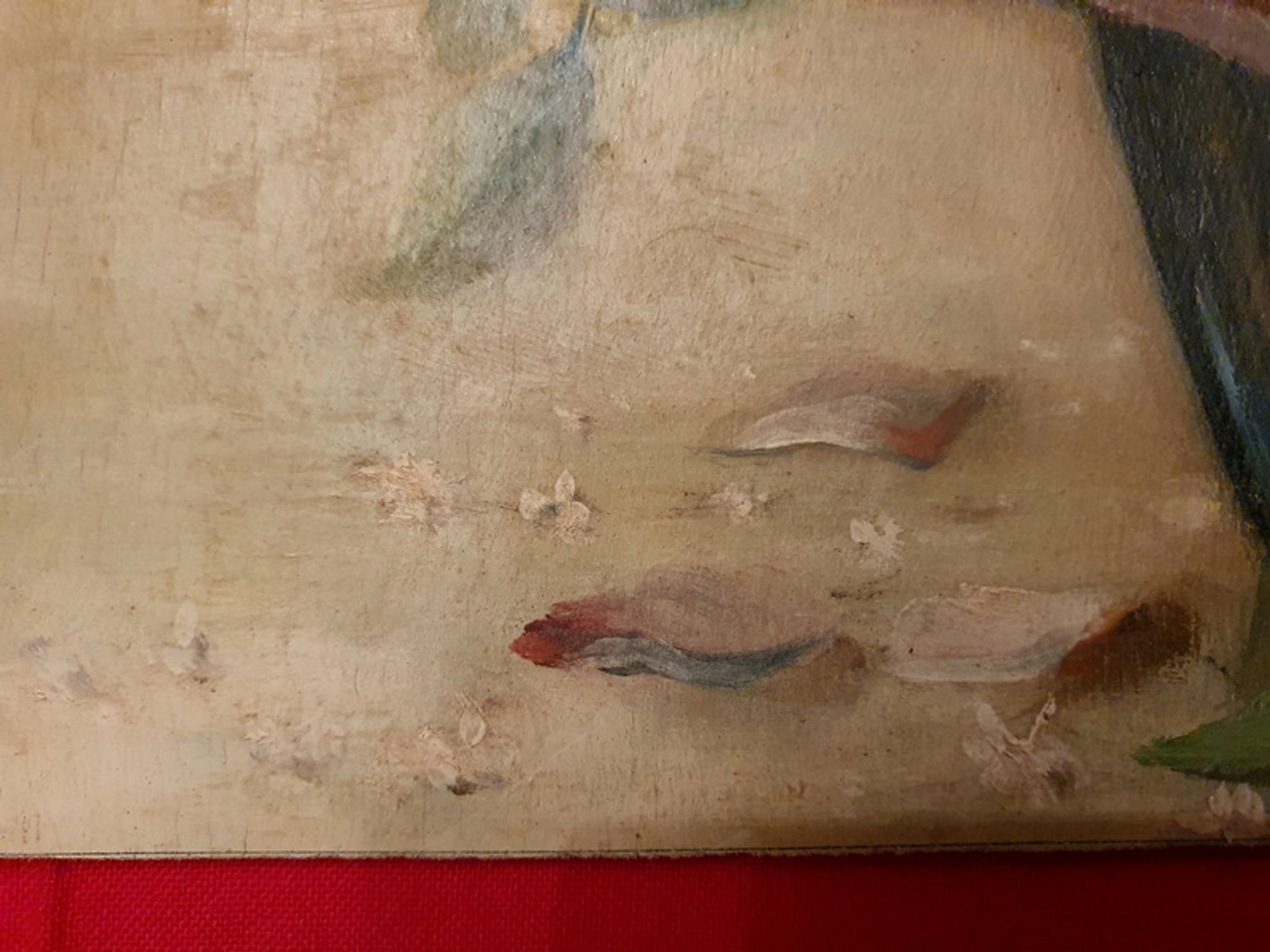 Ancient Painting Bouquet Signed L. BILLY 1941