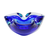 Blue Murano glass ashtray