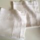 Pair of pillowcases old modernist in linen thread embroidered