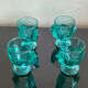 4 coquetiers en verre moulé