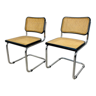 Set of 2 Cesca B32 chairs by Marcel Breuer