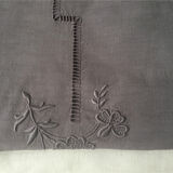 Ancient sheet in linen and cotton dyed in blueberry
