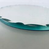 Old round beveled mirror