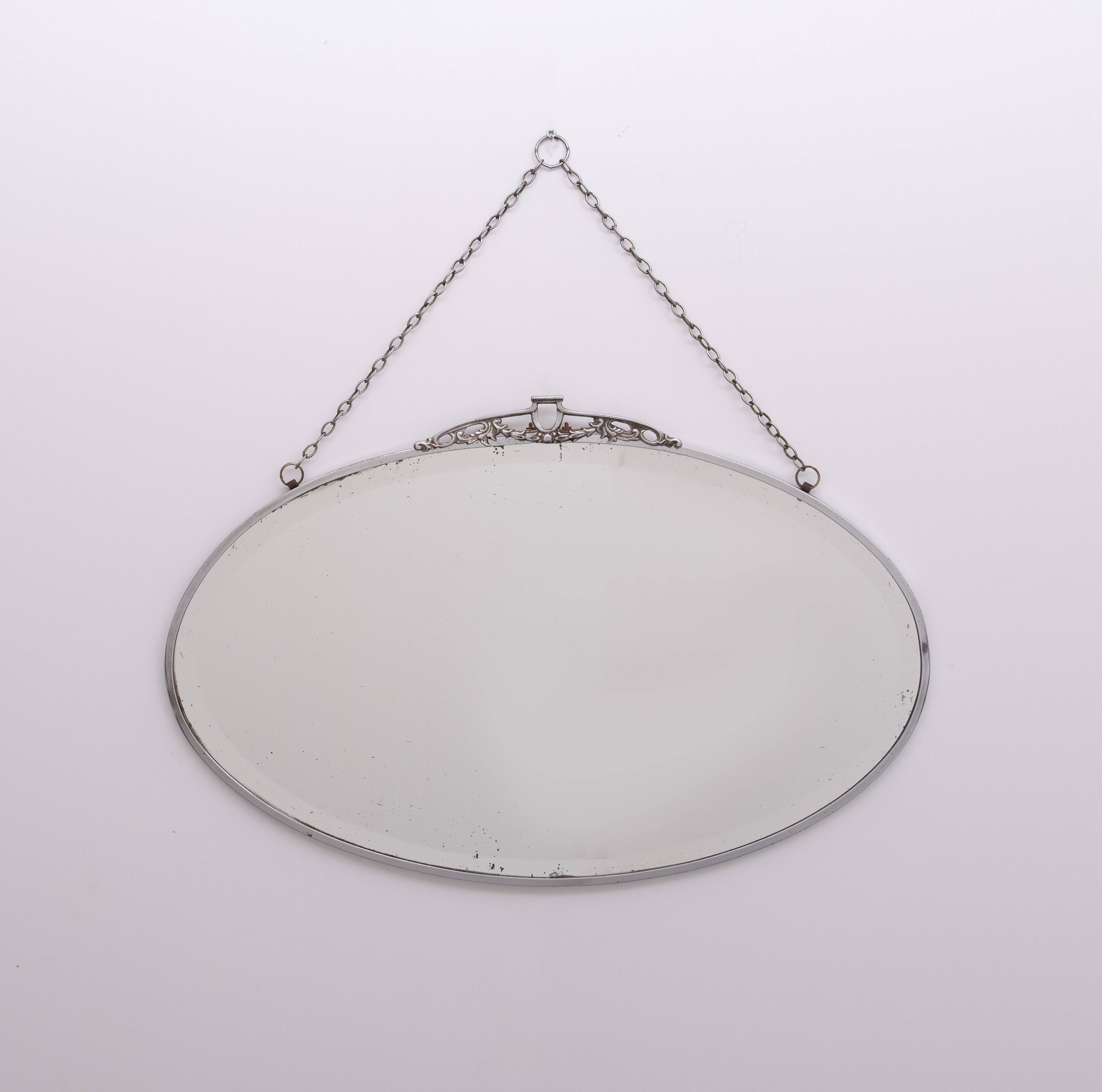 Art Deco Oval shaped Mirror France 1930s