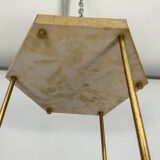 Vintage Italian brass and perspex chandelier by Zeroquattro from 70s