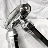 Porte serviette  chromé art déco 1930 salle de bain ancien