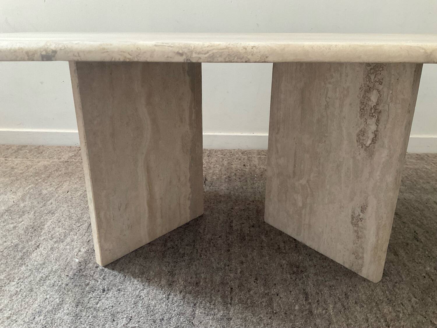 70s travertine coffee table