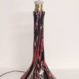 Lampe de table en cristal. Italie, années 1970.