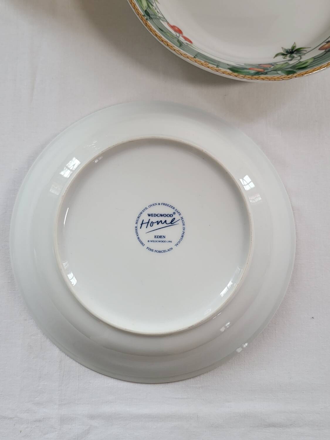 Lot de 6 assiettes creuses wedgwood eden
