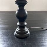 Small black wooden lamp