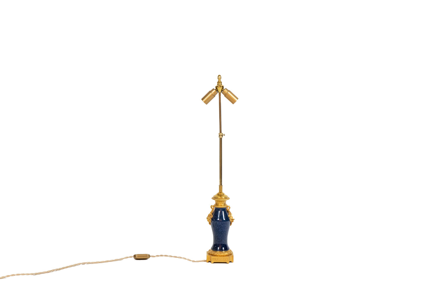 Porcelain and bronze lamp, circa 1880