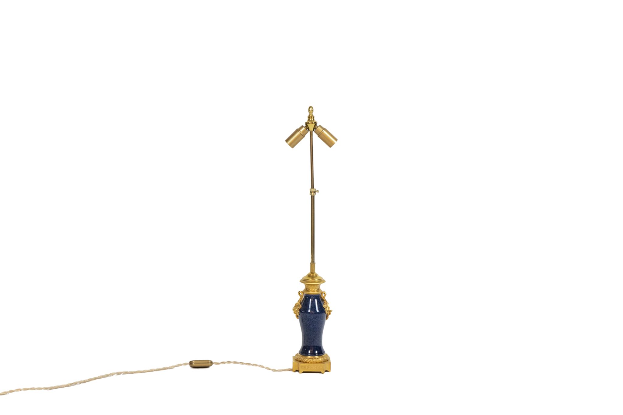 Porcelain and bronze lamp, circa 1880