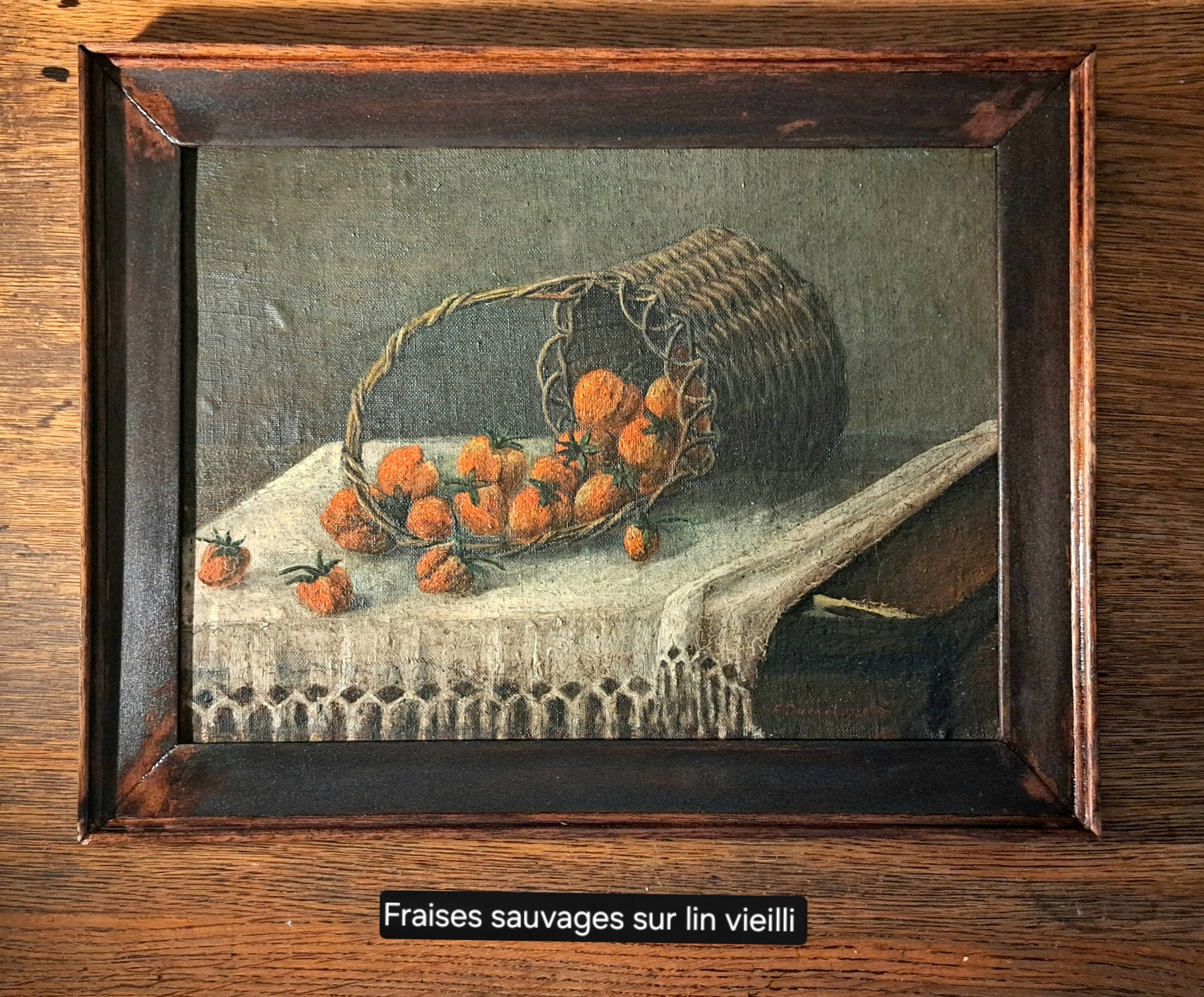 Post-impressionist painting, Oil on Canvas signed Still Life 1929