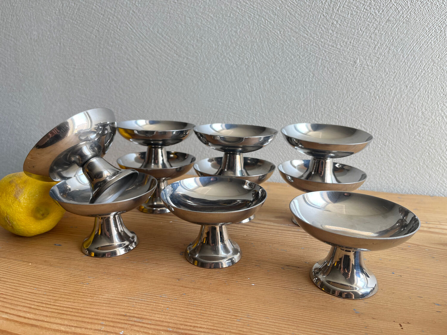 Vintage stainless steel ice cream scoops