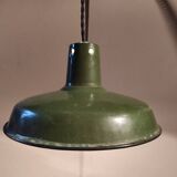 Suspension sheet enamelled green and white