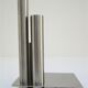 Sculptural vase stainless steel tubes design 70s space age letang remy