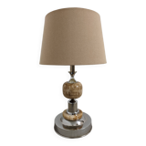 Living lamp in onyx and chromed metal from the 60s/70s