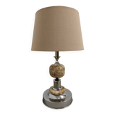 Living lamp in onyx and chromed metal from the 60s/70s