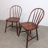Pair of chairs with rounded backs, mid-20th century