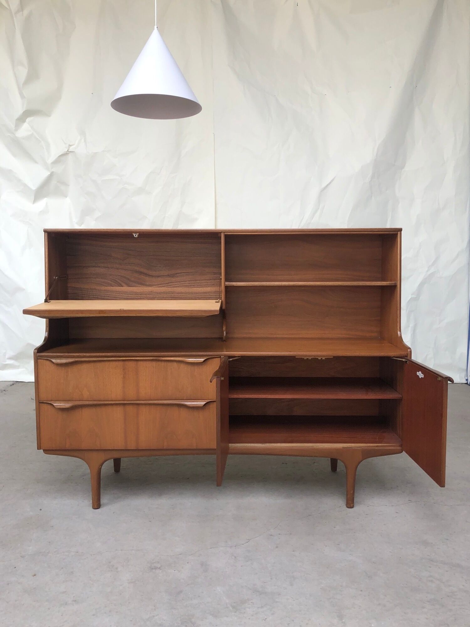 Vtg Mid Century Teak Sutcliffe of Todmorden Highboard Sideboard Danish Design
