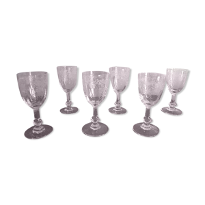 6 verres à liqueur cristal