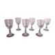 6 glasses of crystal liquor St Louis chiseled patterns not signed High. 12 cm