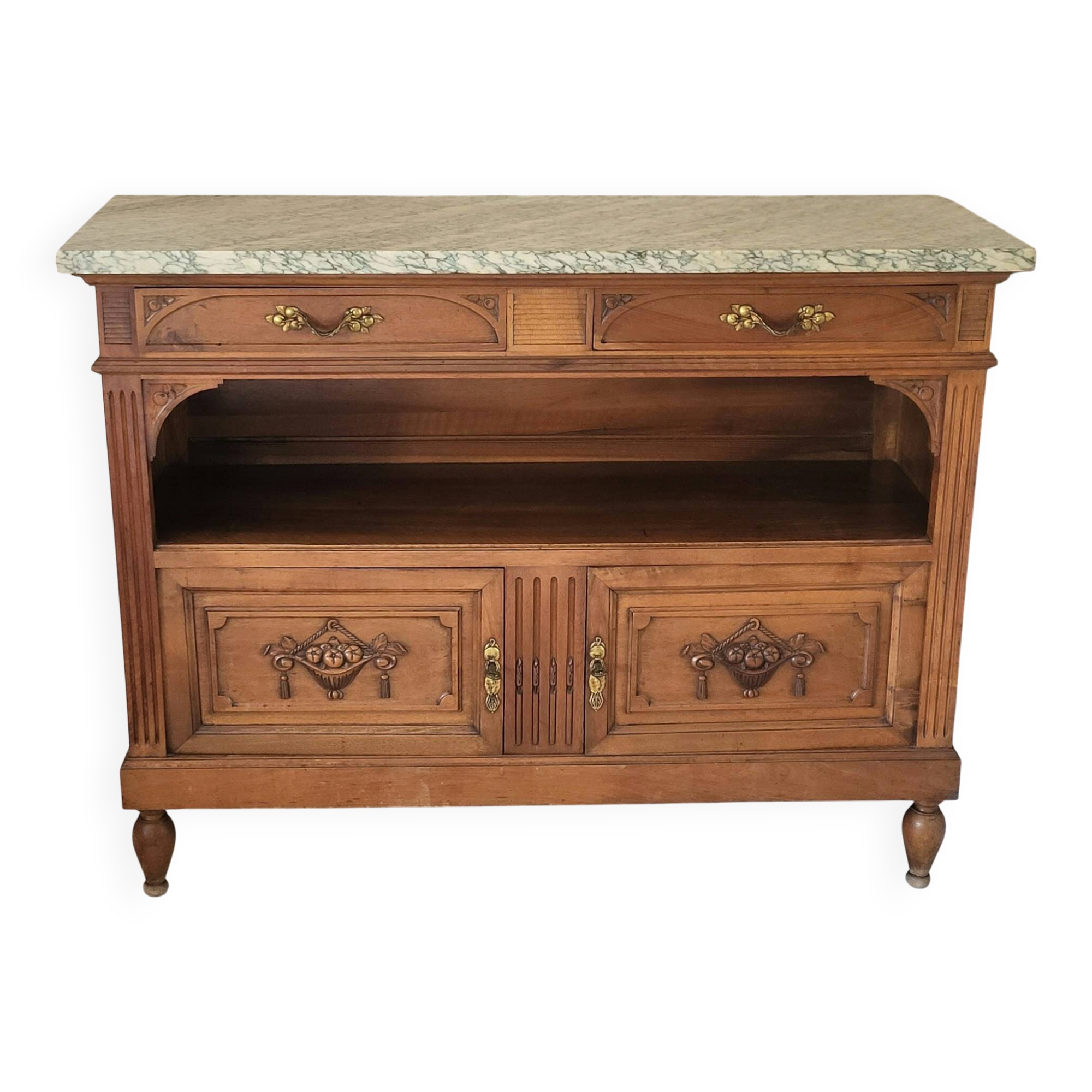 Commode / Desserte Art Nouveau 1910 - Noyer Massif