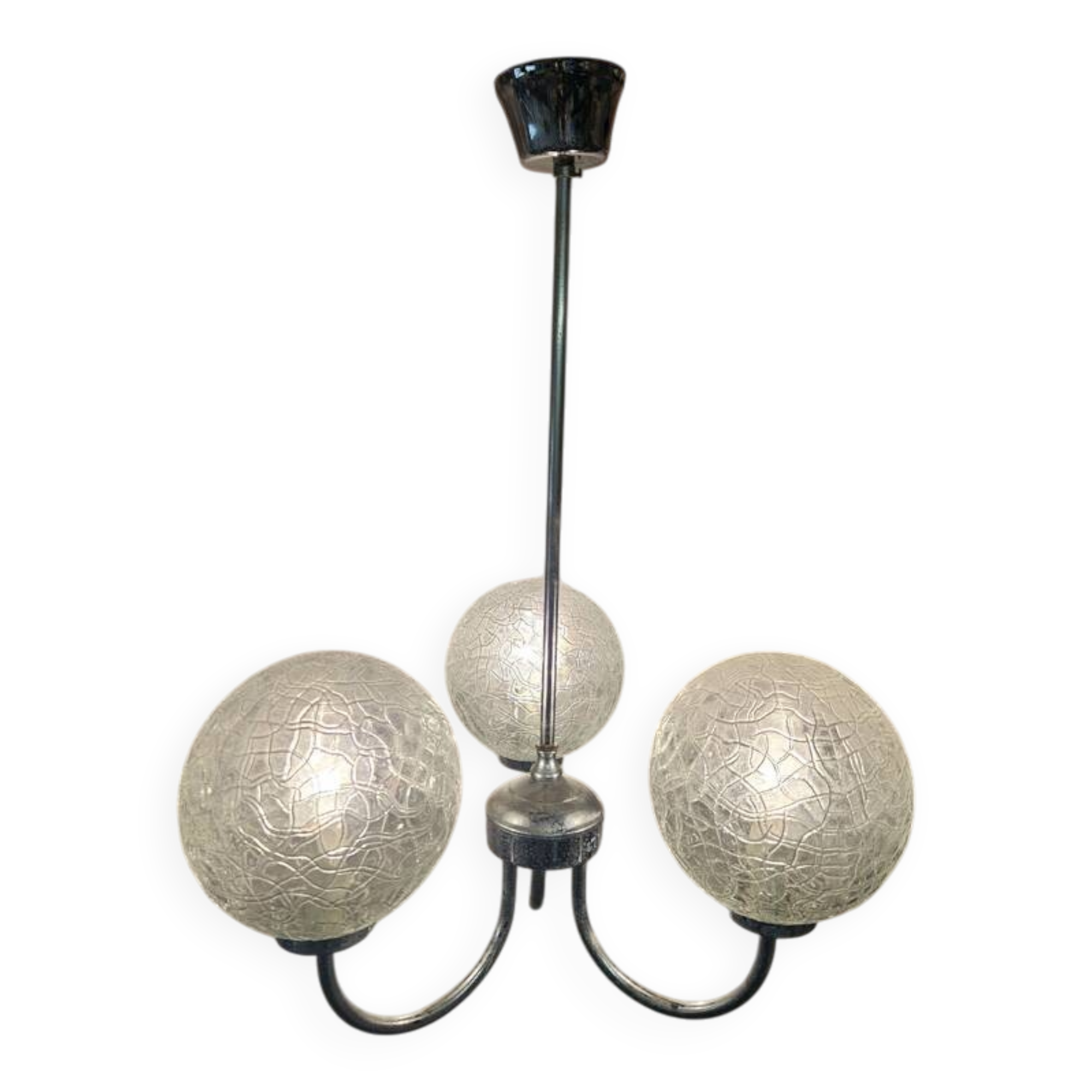 Vintage 70s globe pendant light