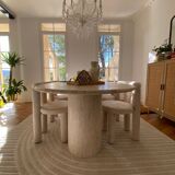Travertine dining table