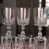 11 wine glasses, "Louvre" model, Cristal d'Arques
