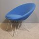 Pair of Italian blue low chairs 1950