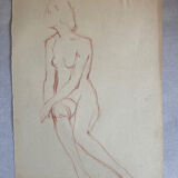 Female nude drawing