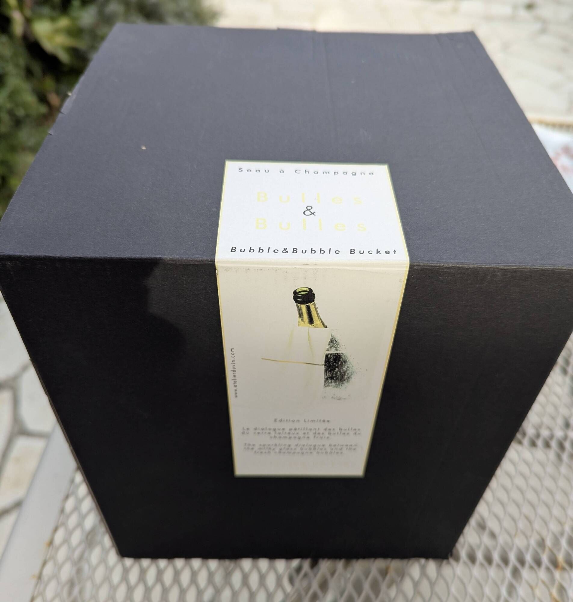 Champagne bucket "Bulles & Bulles" L'Atelier du Vin - As good as new with box