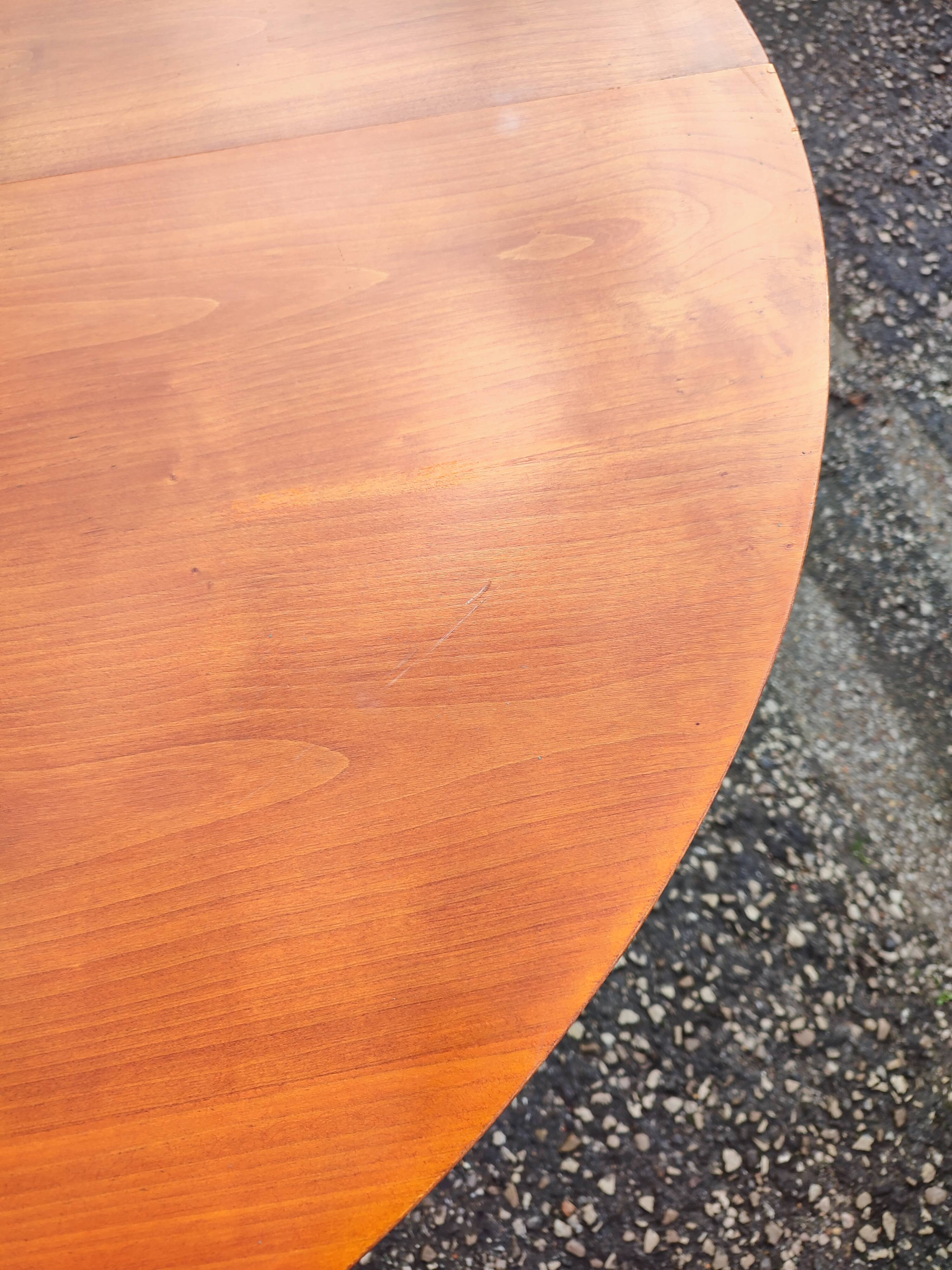 Old dining table wood brass vintage Scandinavian teak