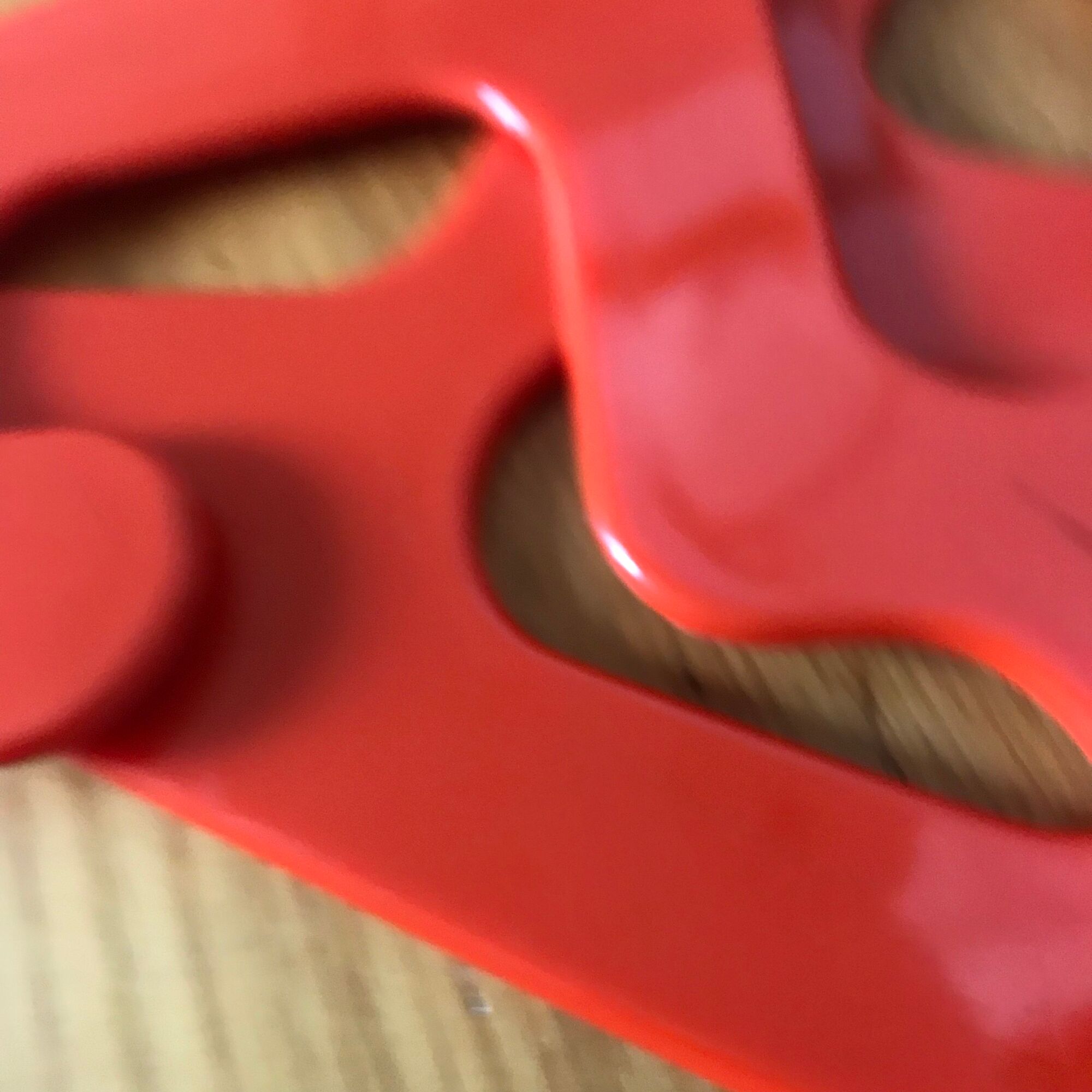 Pair of vintage orange hangers Prisunic