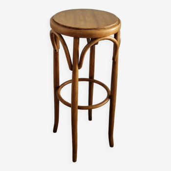 Tabouret haut bois années 40