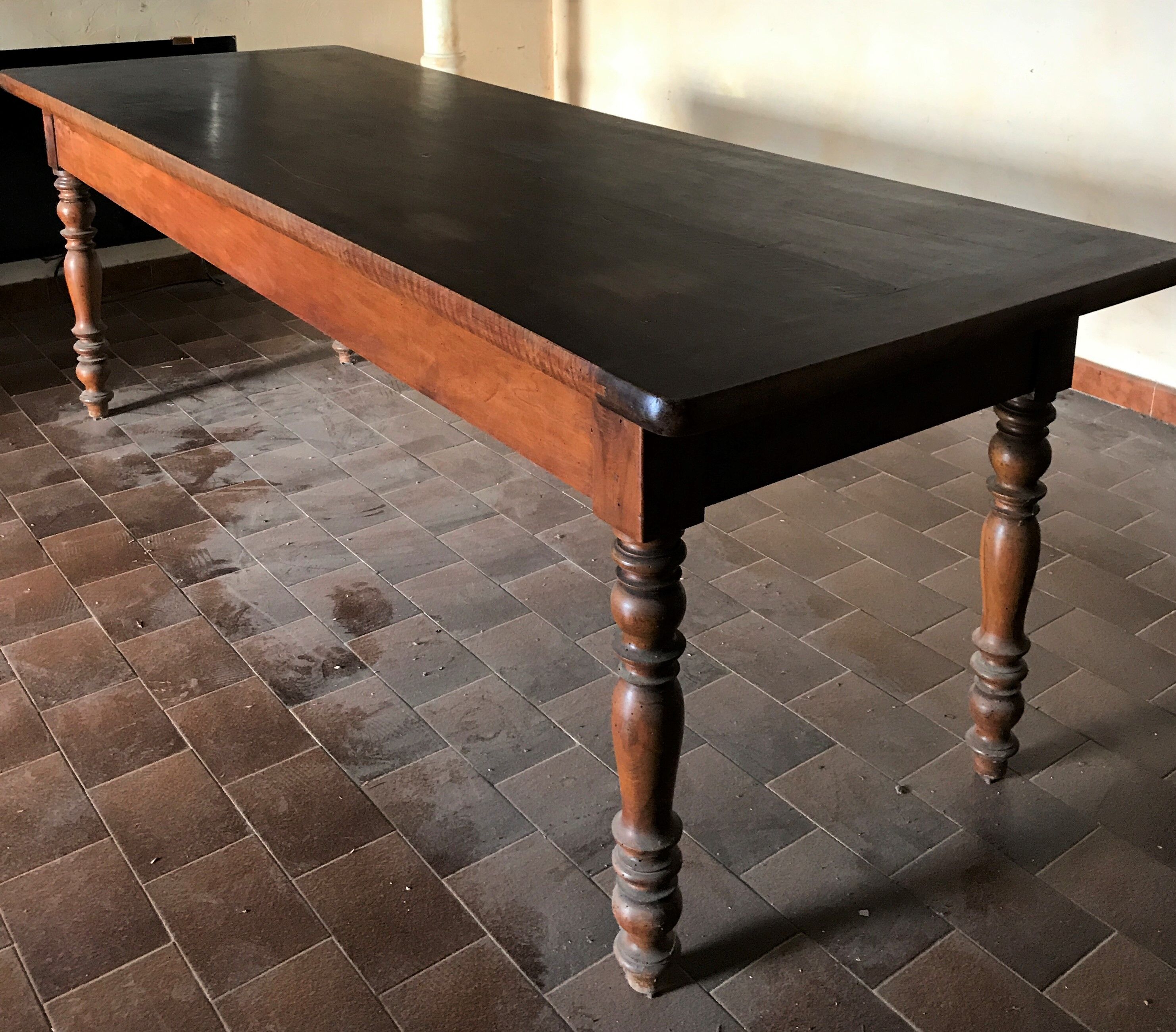 Walnut farmhouse table