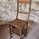Chaise échelle de bibliothèque en chêne français antique – Tabouret escamotable
