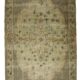 Large Vintage Turkish Carpet Medallion Beige 335 x 223 cm