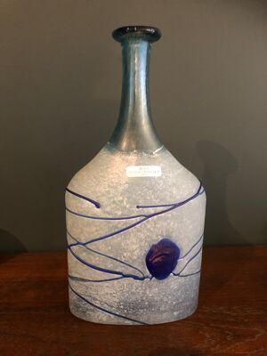 Bouteille flacon Galaxy glass art. Bertil Vallien Kosta Boda 1970’