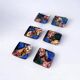 Set of 6 modernist enamel soy dishes by J. Capo Esmaltes, Spain, 1970s