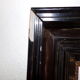 Old frame blackened wood stucco for painting or photo