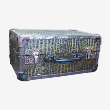 Valise vintage crocodile